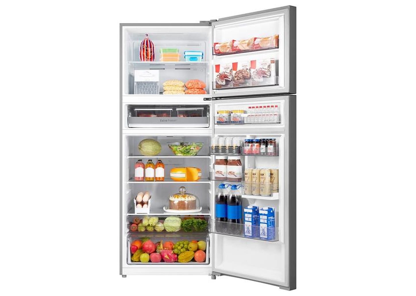 Geladeira/Refrigerador Midea Smart Frost Free Duplex Cor Inox 491L MD-RT650EVD463 Bivolt