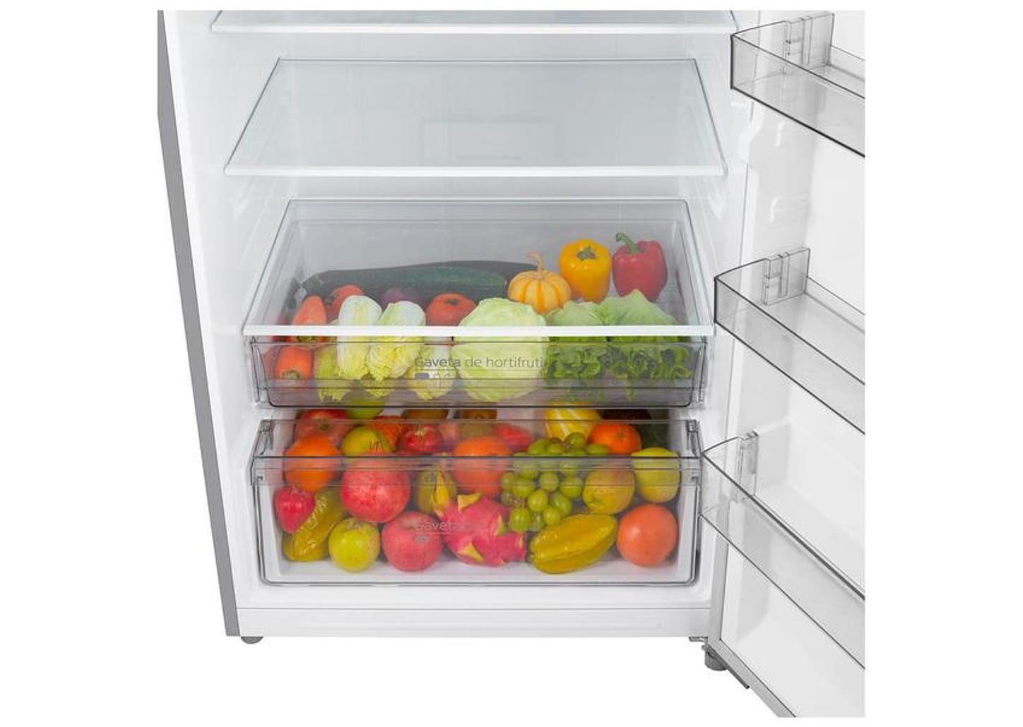 Geladeira/Refrigerador Midea Smart Frost Free Duplex Cor Inox 491L MD-RT650EVD463 Bivolt