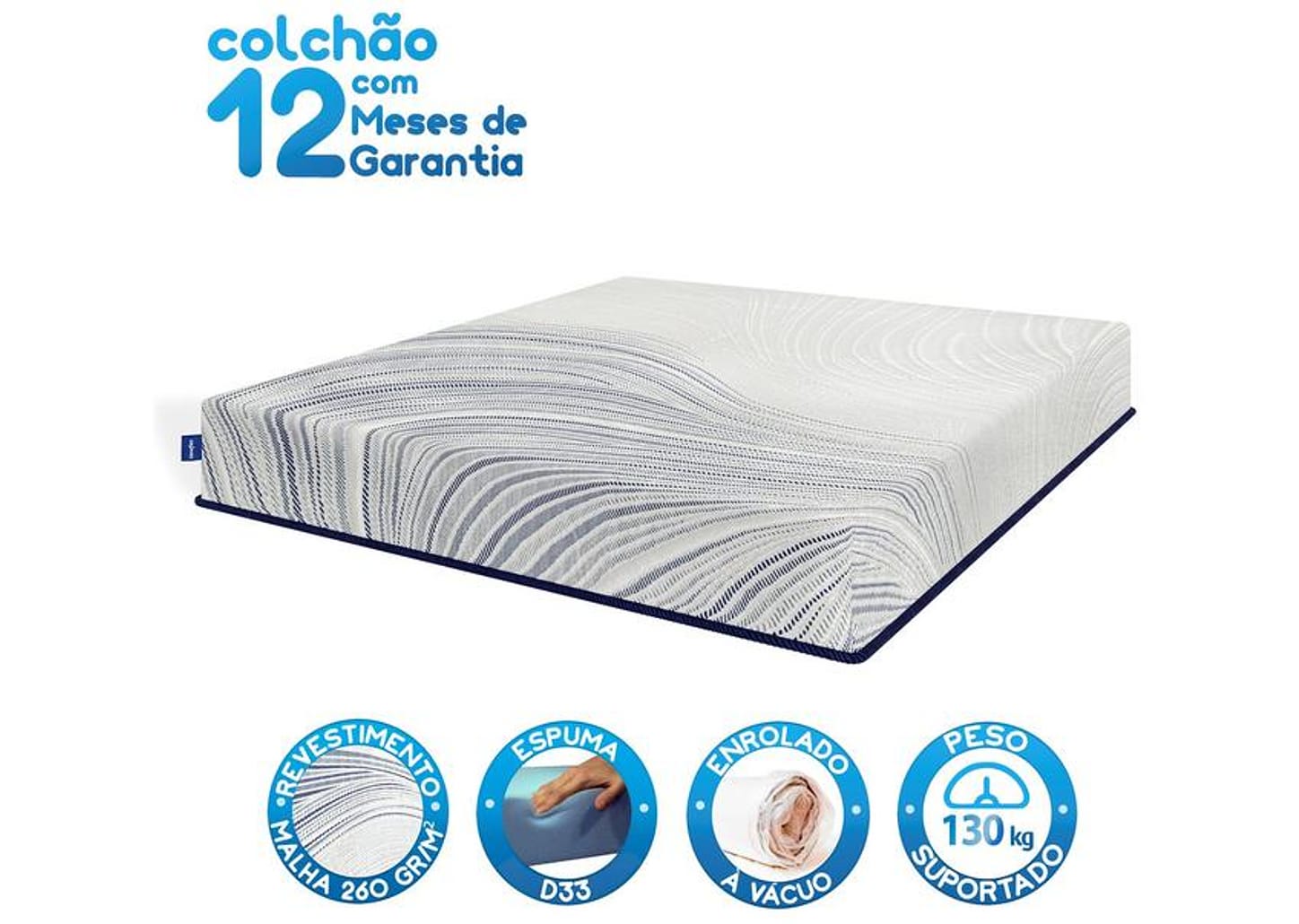 Colchão King Umaflex de Espuma D33 20x193x203cm Parma