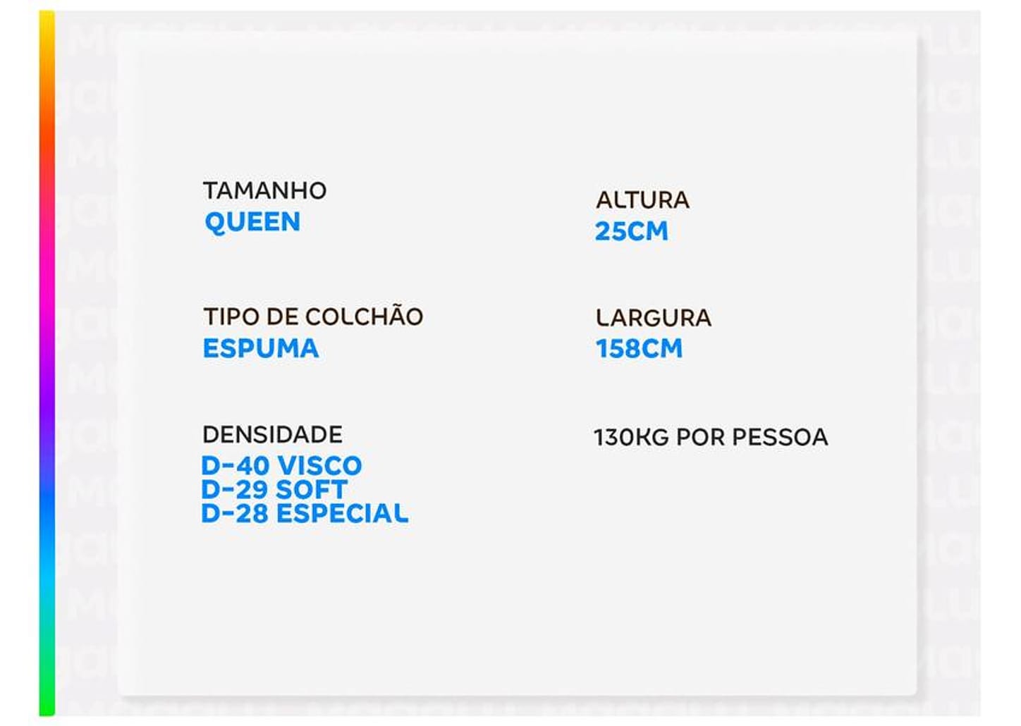 Colchão Queen Umaflex de Espuma 25x158x198cm Siena Visco