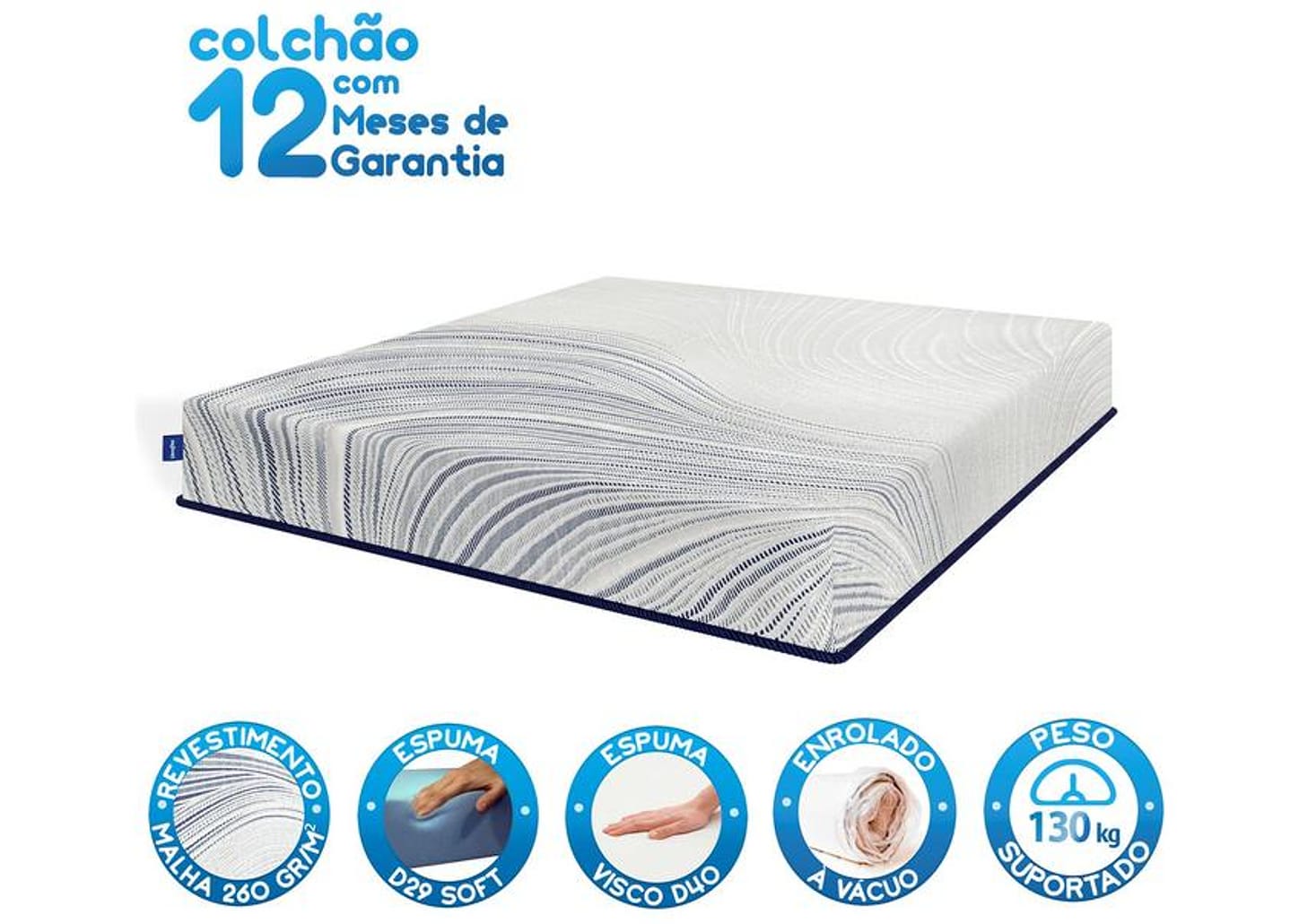 Colchão Queen Umaflex de Espuma 25x158x198cm Siena Visco
