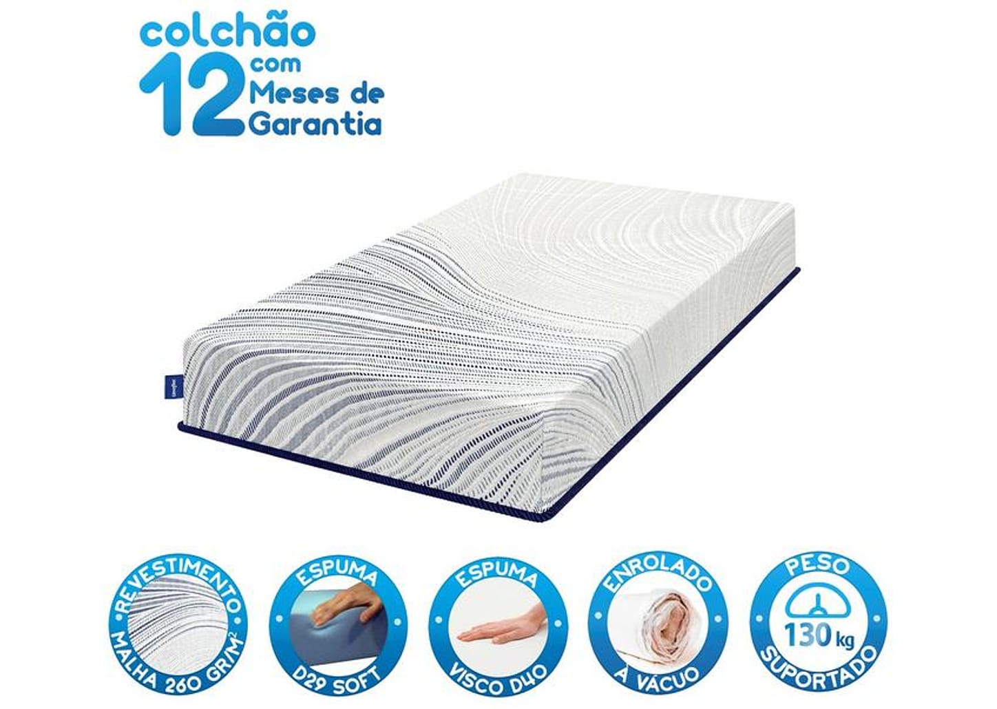 Colchão Solteiro Umaflex de Espuma 25x88x188cm Siena Visco