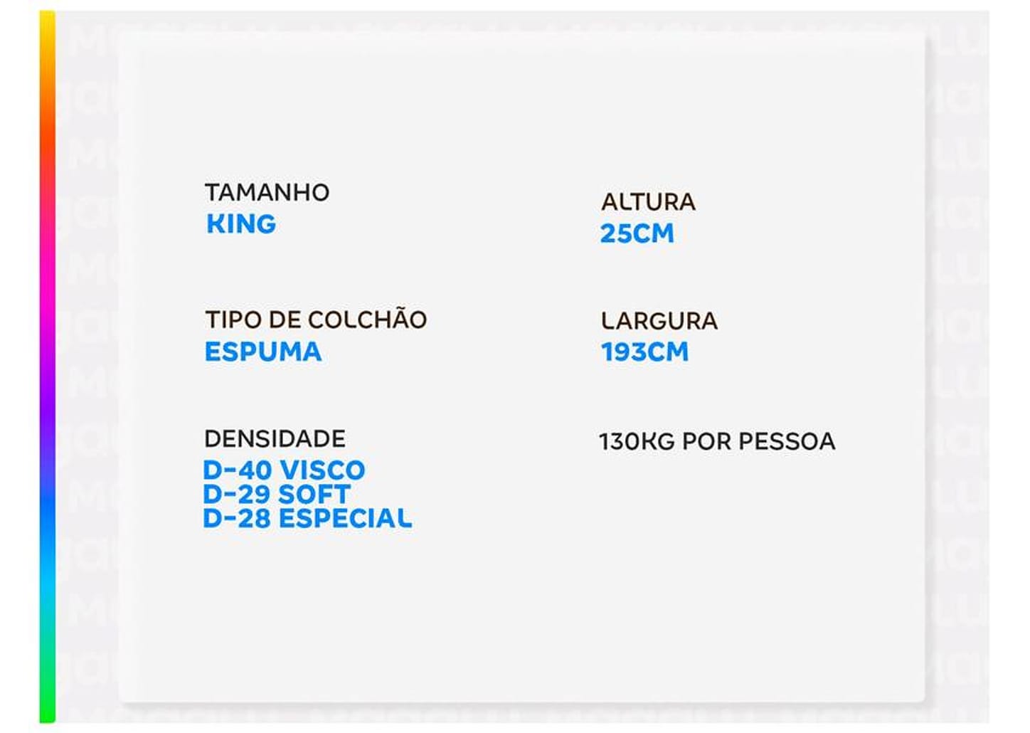 Colchão King Umaflex de Espuma 25x193x203cm Siena Visco