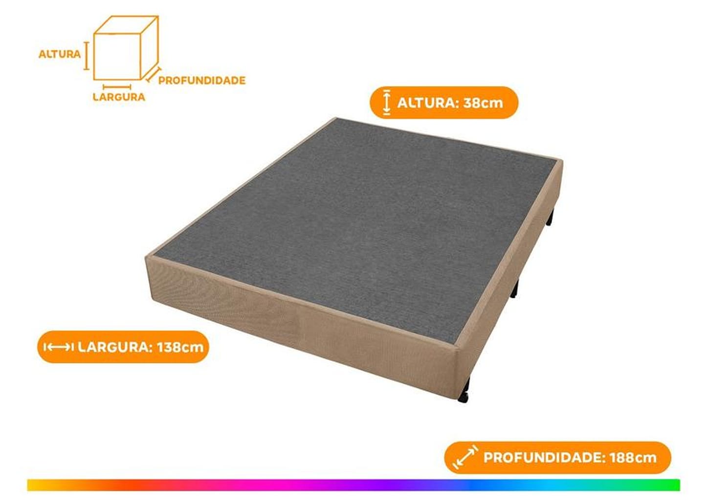 Base Cama Box Casal Americanflex 25x138x188cm Lisse