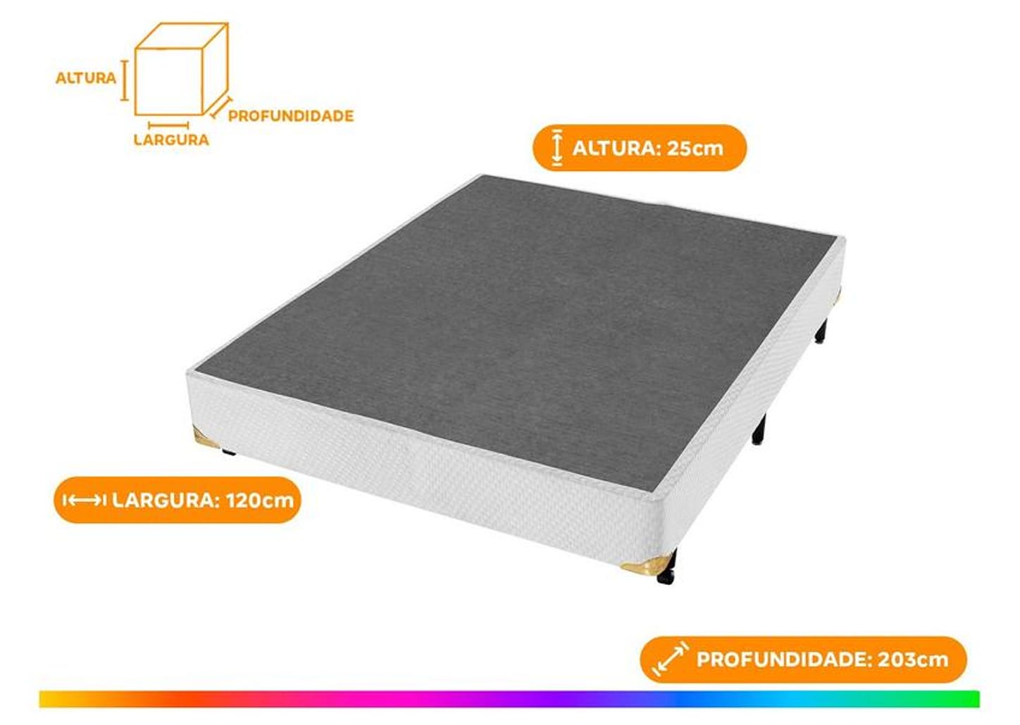 Base Cama Box Casal Especial Americanflex 25x120x203cm Seis Estrelas