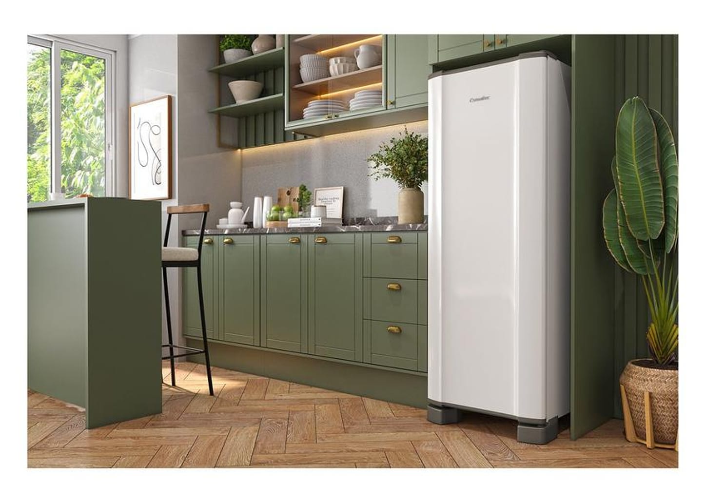 Geladeira/Refrigerador Esmaltec Cycle Defrost 1 Porta Branco 291L ROC35 PRO