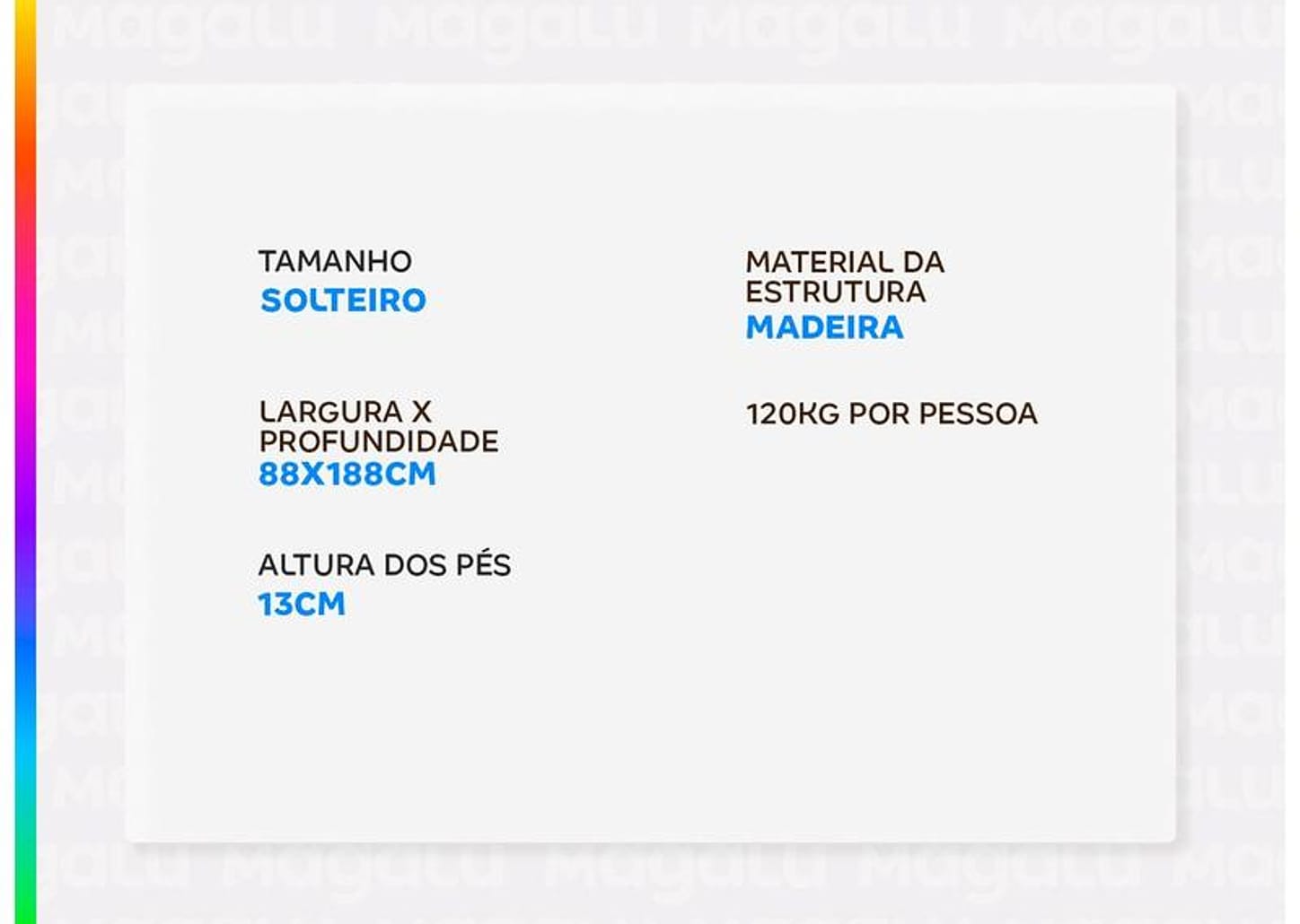 Base Cama Box Solteiro 25x88x188cm Lisse