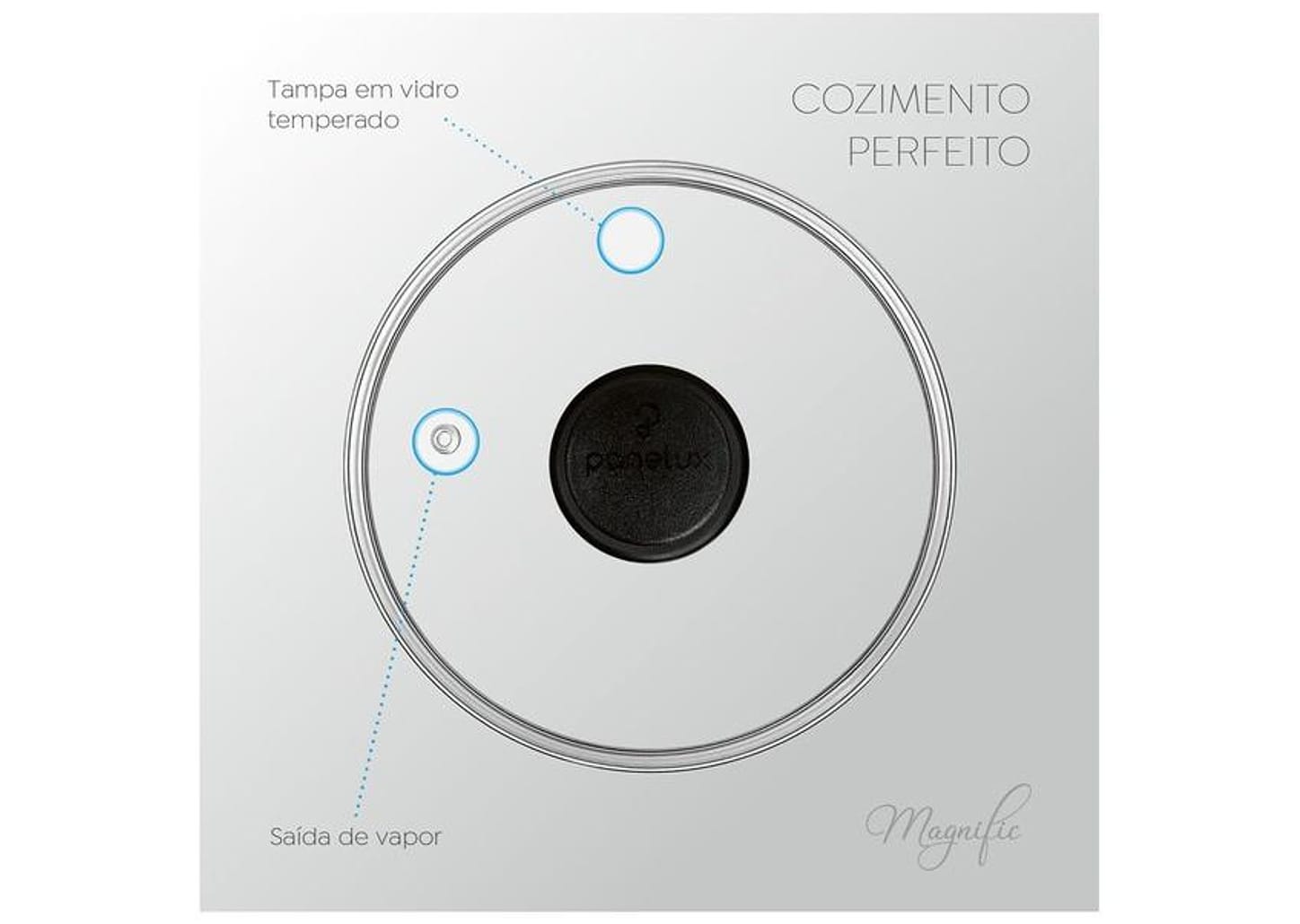 Cuscuzeira Panelux de Alumínio Revestimento Interno Antiaderente Magnific 2,4L 16cm