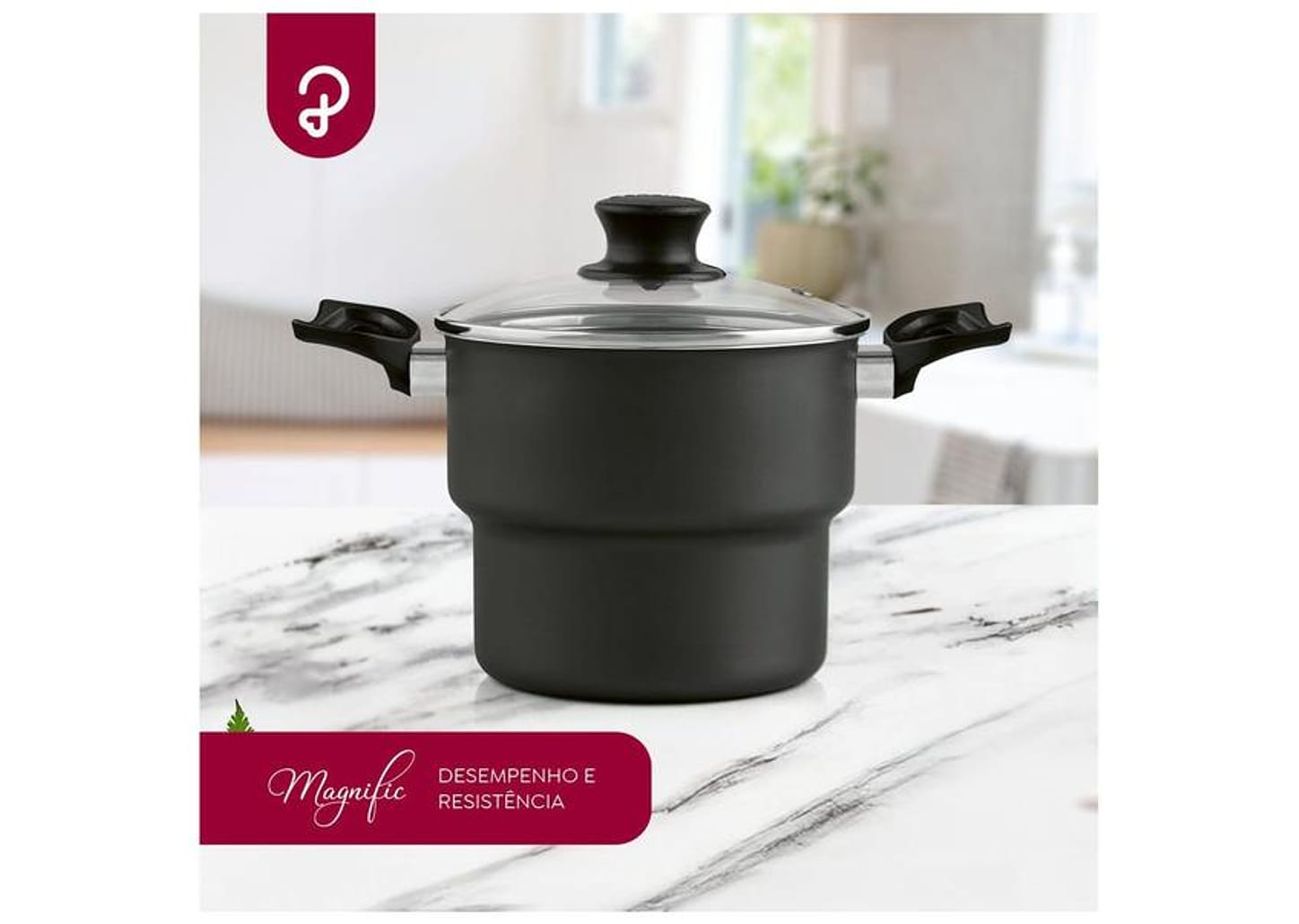 Cuscuzeira Panelux de Alumínio Revestimento Interno Antiaderente Magnific 2,4L 16cm