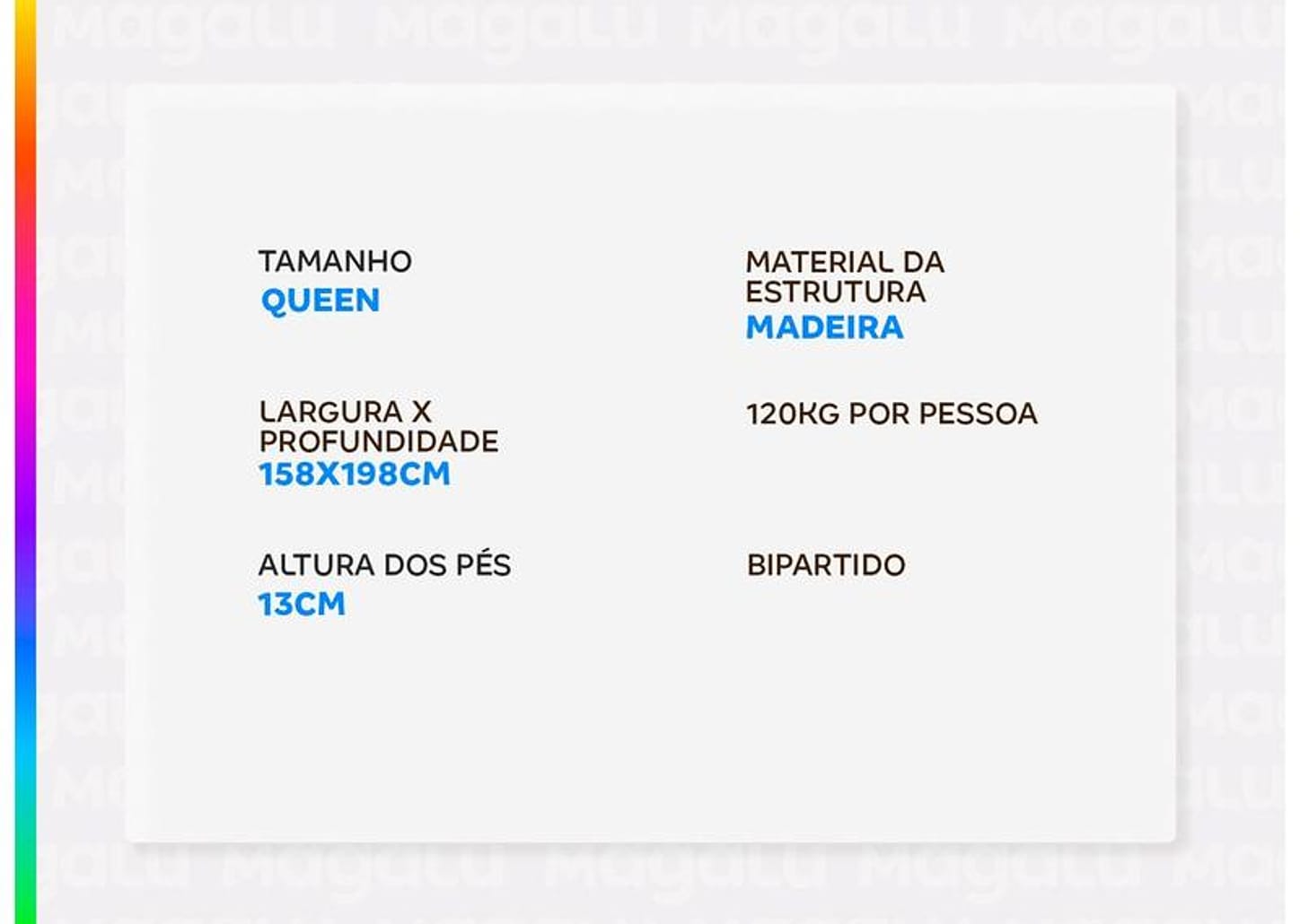 Base Cama Box Queen Americanflex Bipartida 25x158x198cm Lisse