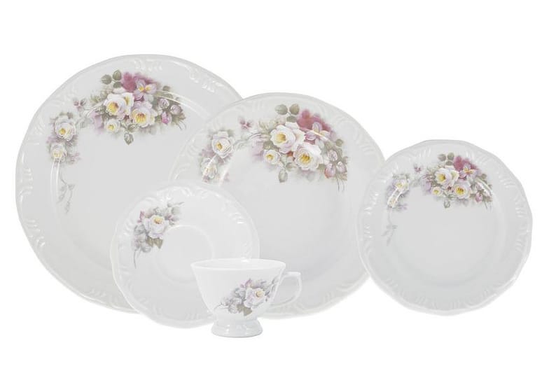 Aparelho de Jantar 20 Peças Schmidt Redondo - Porcelana Eterna