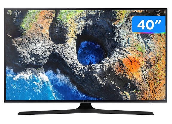 Smart TV 40” 4K LED Samsung 40MU6100 Wi-Fi 3 HDMI 2 USB