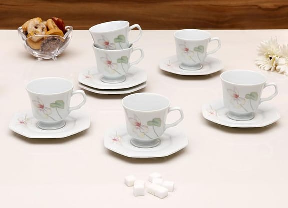 Conjunto de Chá Porcelana 6 Peças - Schmidt Classic Encanto