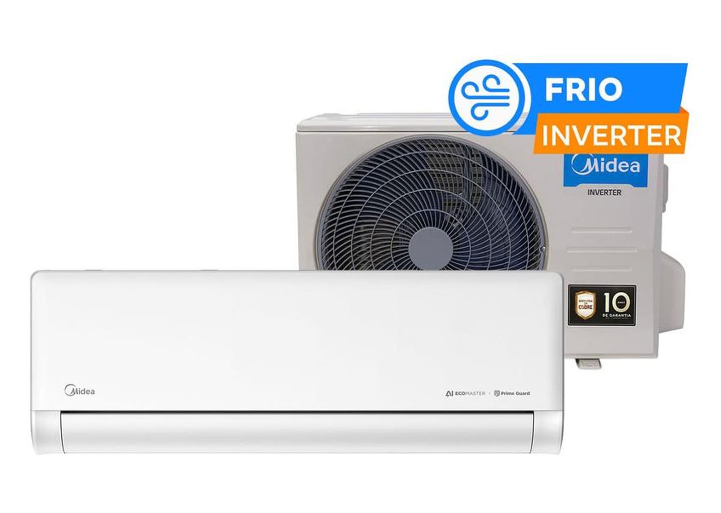 Ar-condicionado Split 12.000 BTUs Midea Carrier Inverter Frio AI Ecomaster 38EZVCA12M5