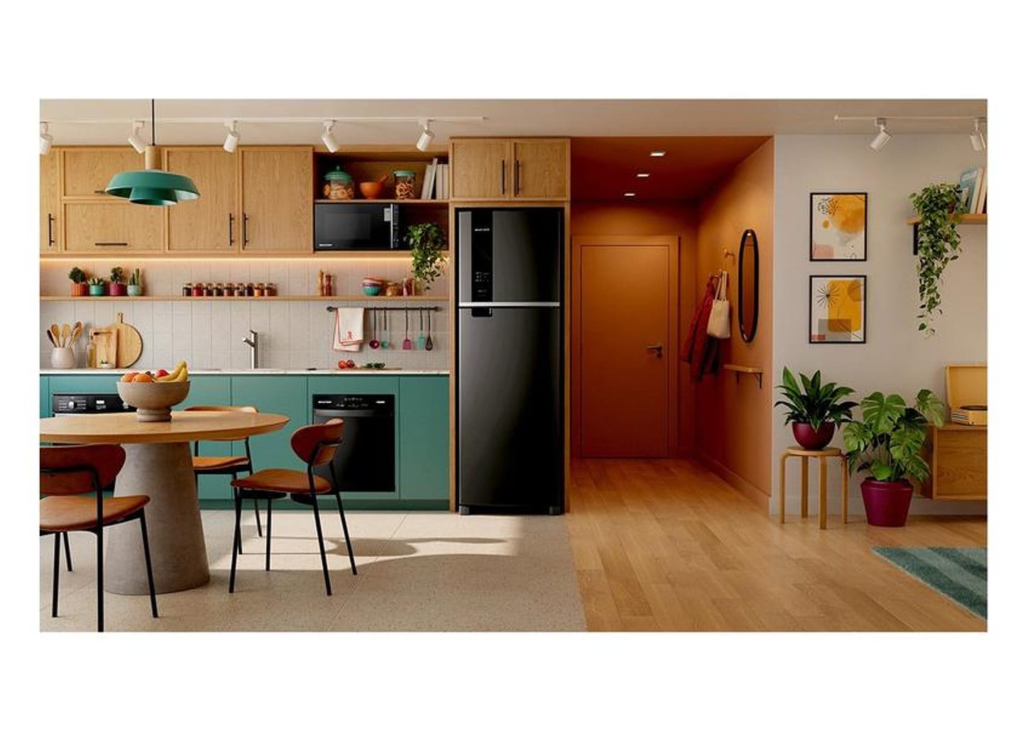 Geladeira/Refrigerador Brastemp Frost Free Duplex Black Inox 415L BRM52ME