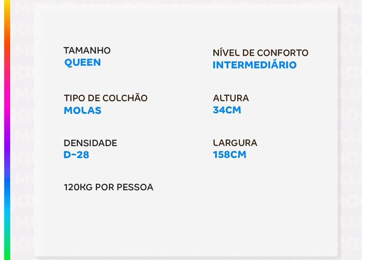 Colchão Queen Americanflex de Molas Ensacadas 34x158x198cm Touch Amx