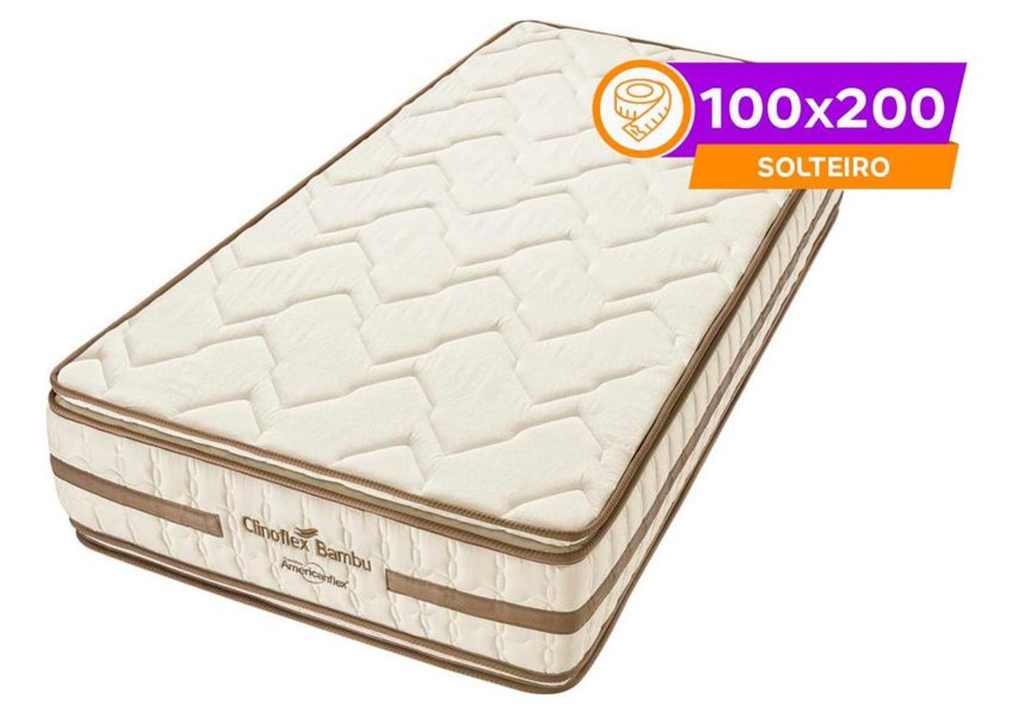 Colchão Solteiro Especial Americanflex de Espuma 28x100x200cm Clinoflex Bambu