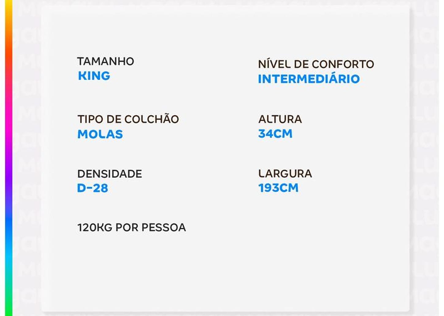 Colchão King Americanflex de Molas Ensacadas 34x193x203cm Touch Amx