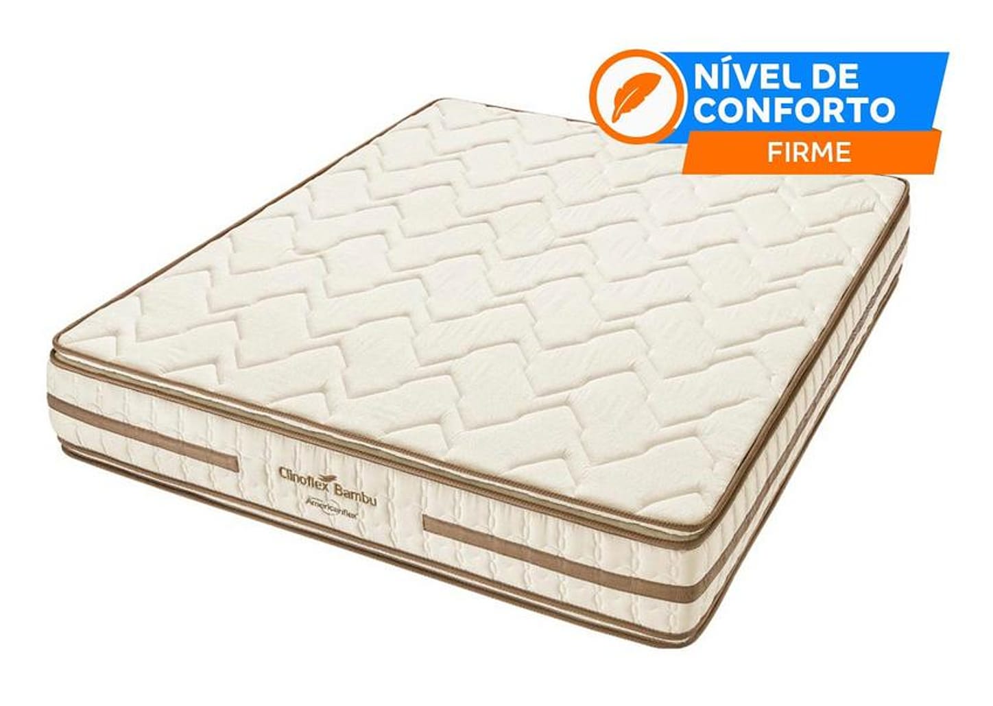 Colchão King Padrão Americanflex de Espuma 24x193x203cm Clinoflex Bambu