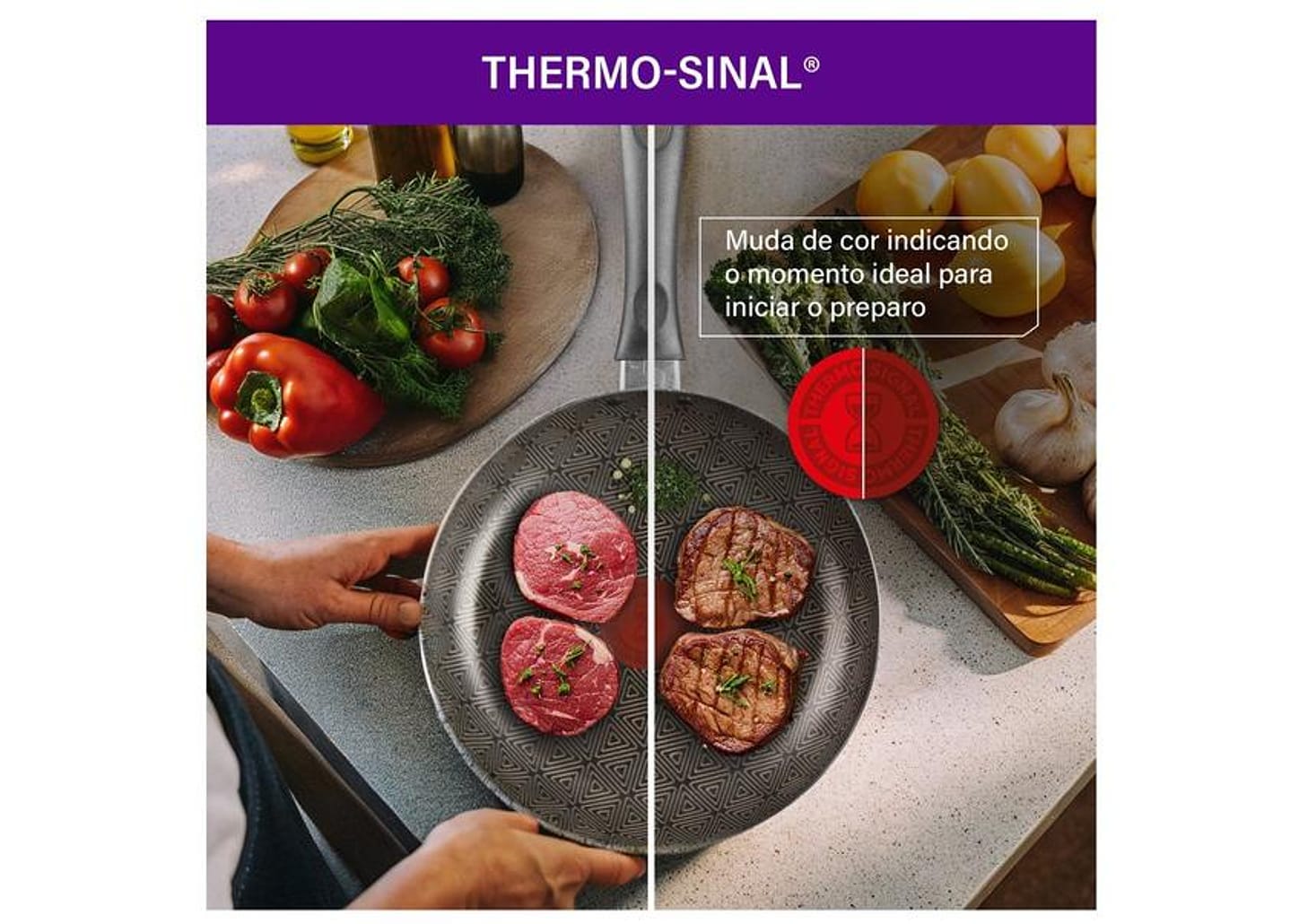 Frigideira Francesa Antiaderente Rochedo de Alumínio Facilita Cinza 24cm