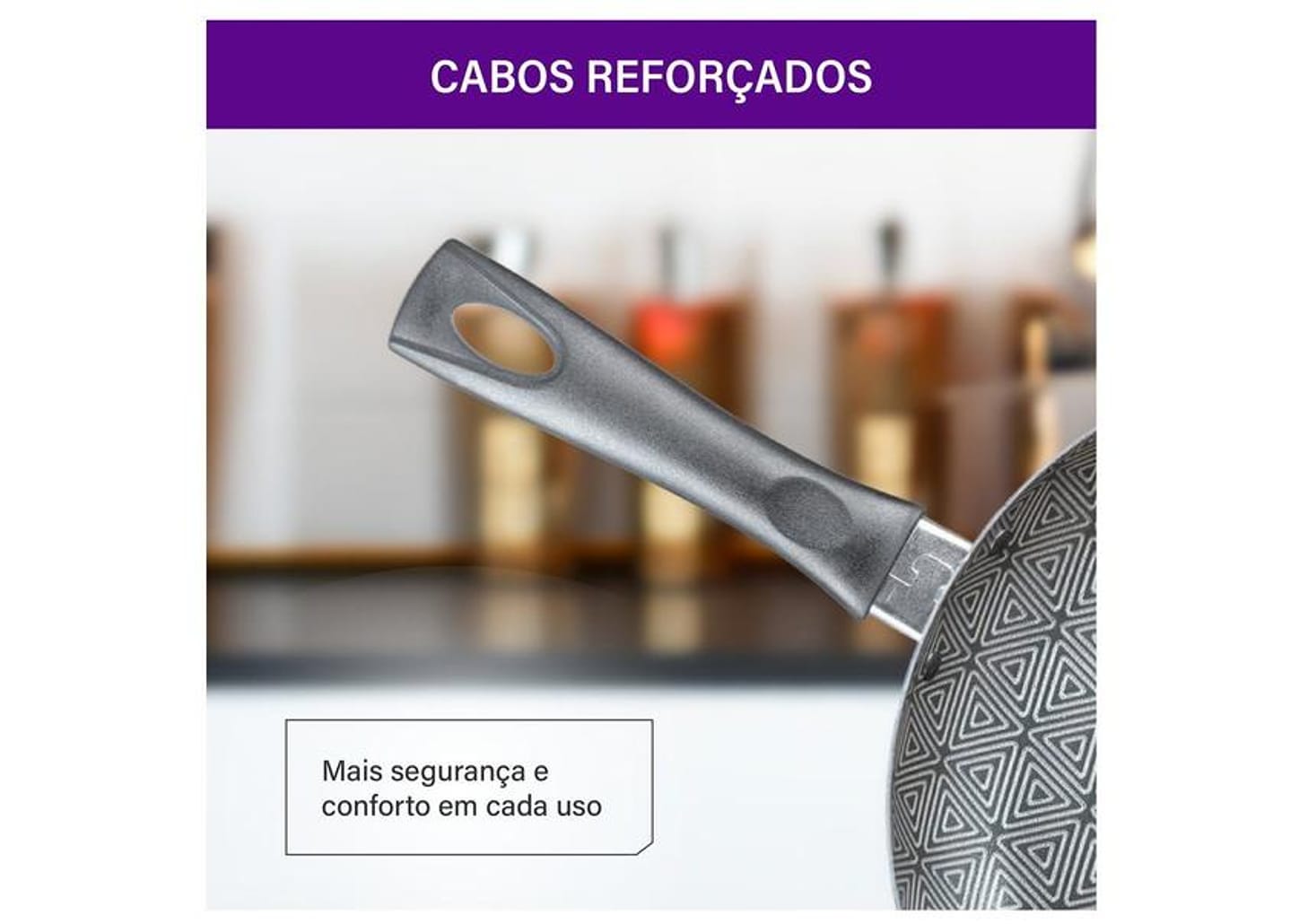 Frigideira Francesa Antiaderente Rochedo de Alumínio Facilita Cinza 24cm