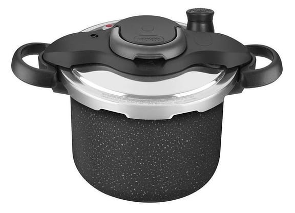 Panela de Pressão Rochedo 4,5L Antiaderente Preto e Cinza Stone Pro Clipso