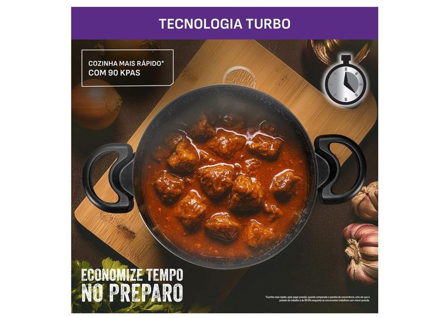 Panela de Pressão Rochedo 4,5L Antiaderente Preto e Cinza Stone Pro Clipso