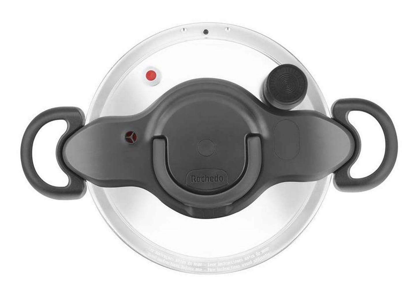 Panela de Pressão Rochedo 4,5L Antiaderente Preto e Cinza Stone Pro Clipso