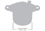Panela de Pressão Rochedo 4,5L Antiaderente Preto e Cinza Stone Pro Clipso