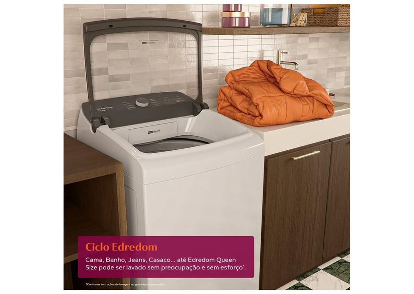 Lavadora de Roupas Brastemp 16kg Cesto Inox 12 programas Branco BWF16AB