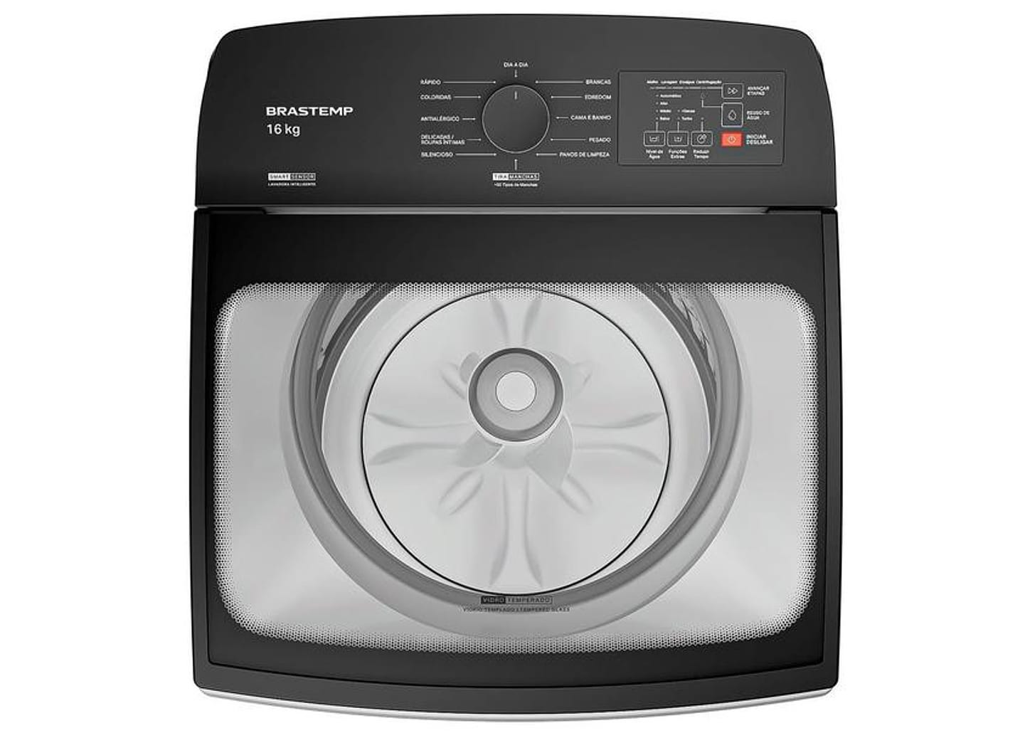 Lavadora de Roupas Brastemp 16kg Cesto Inox 12 programas Branco BWF16AB