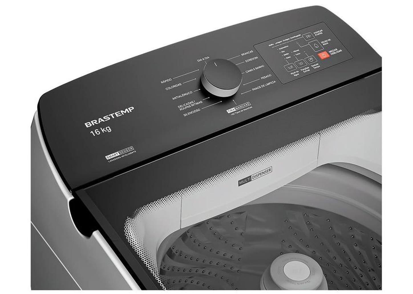 Lavadora de Roupas Brastemp 16kg Cesto Inox 12 programas Branco BWF16AB