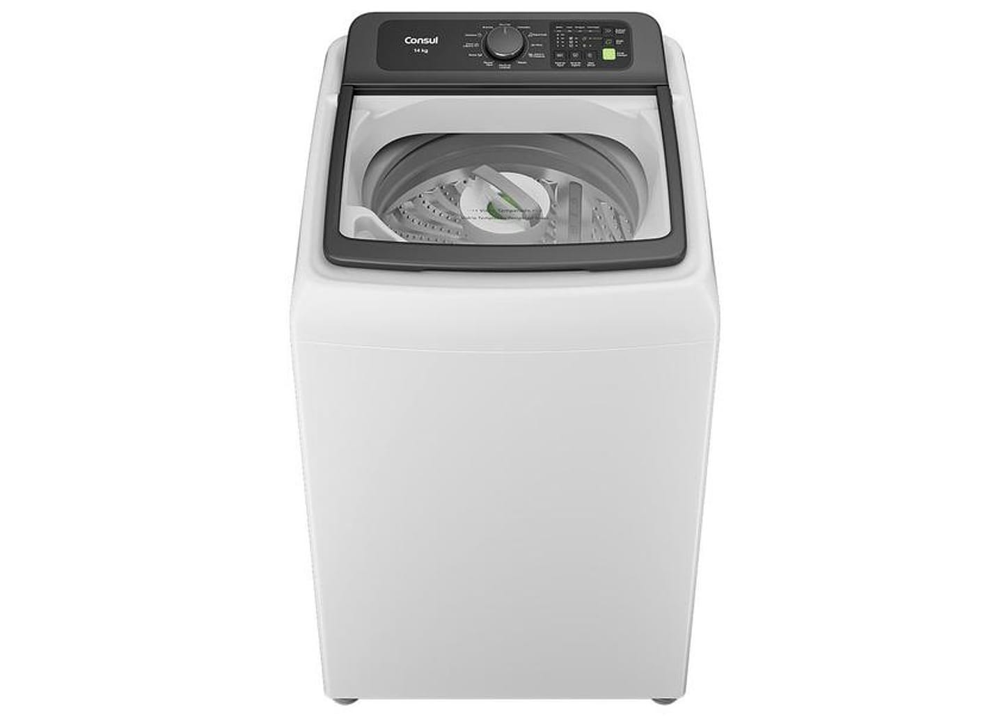 Lavadora de Roupas Consul 14kg Cesto Inox 12 programas Branco CWN14AB
