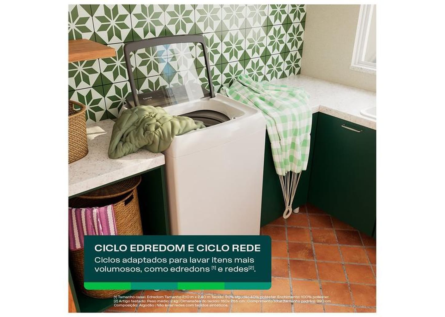 Lavadora de Roupas Consul 14kg Cesto Inox 12 programas Branco CWN14AB