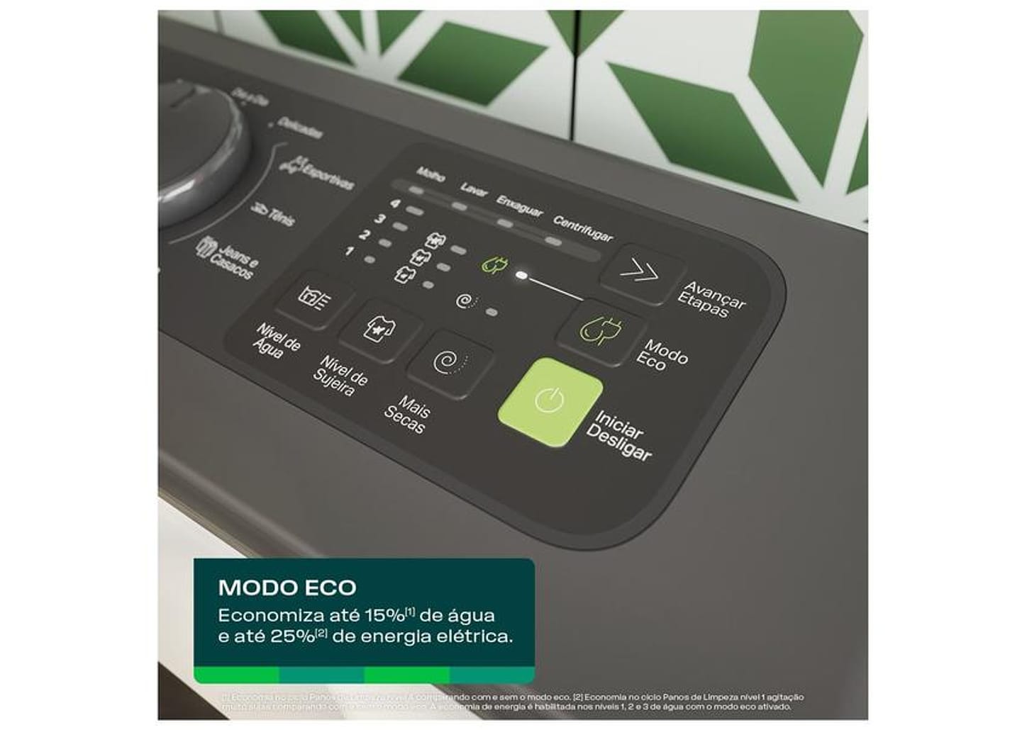 Lavadora de Roupas Consul 14kg Cesto Inox 12 programas Branco CWN14AB