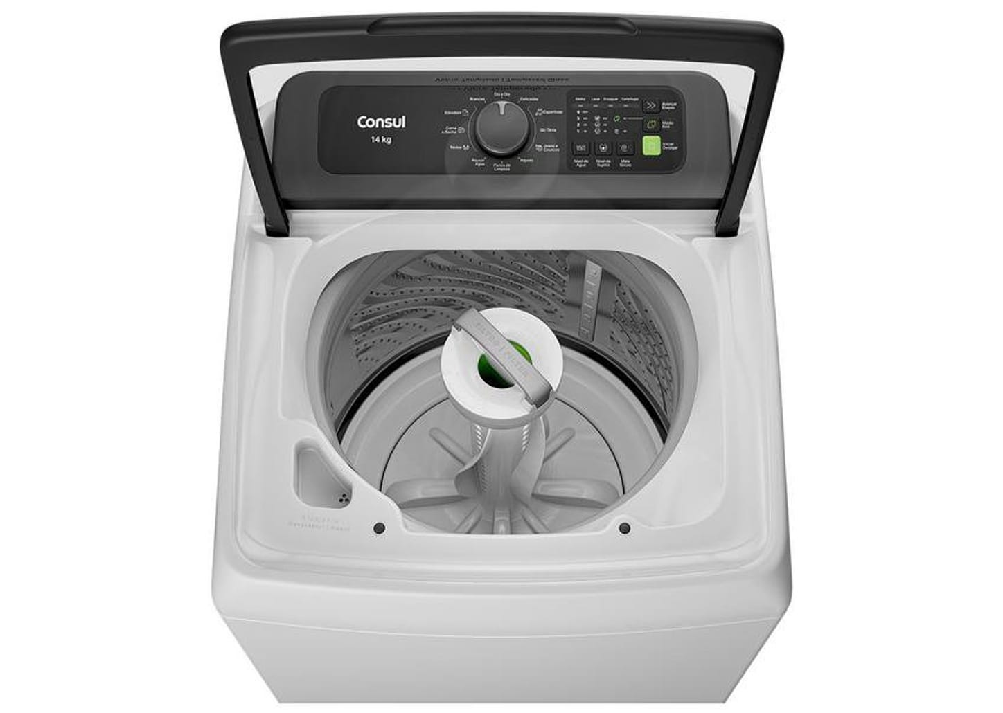 Lavadora de Roupas Consul 14kg Cesto Inox 12 programas Branco CWN14AB