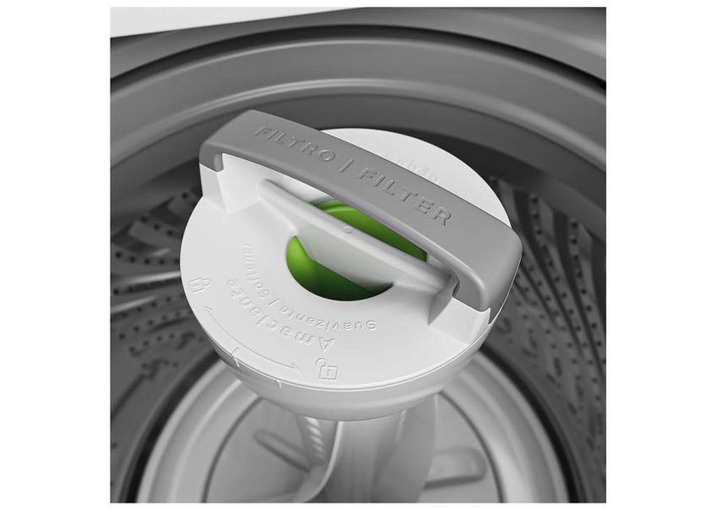 Lavadora de Roupas Consul 14kg Cesto Inox 12 programas Branco CWN14AB