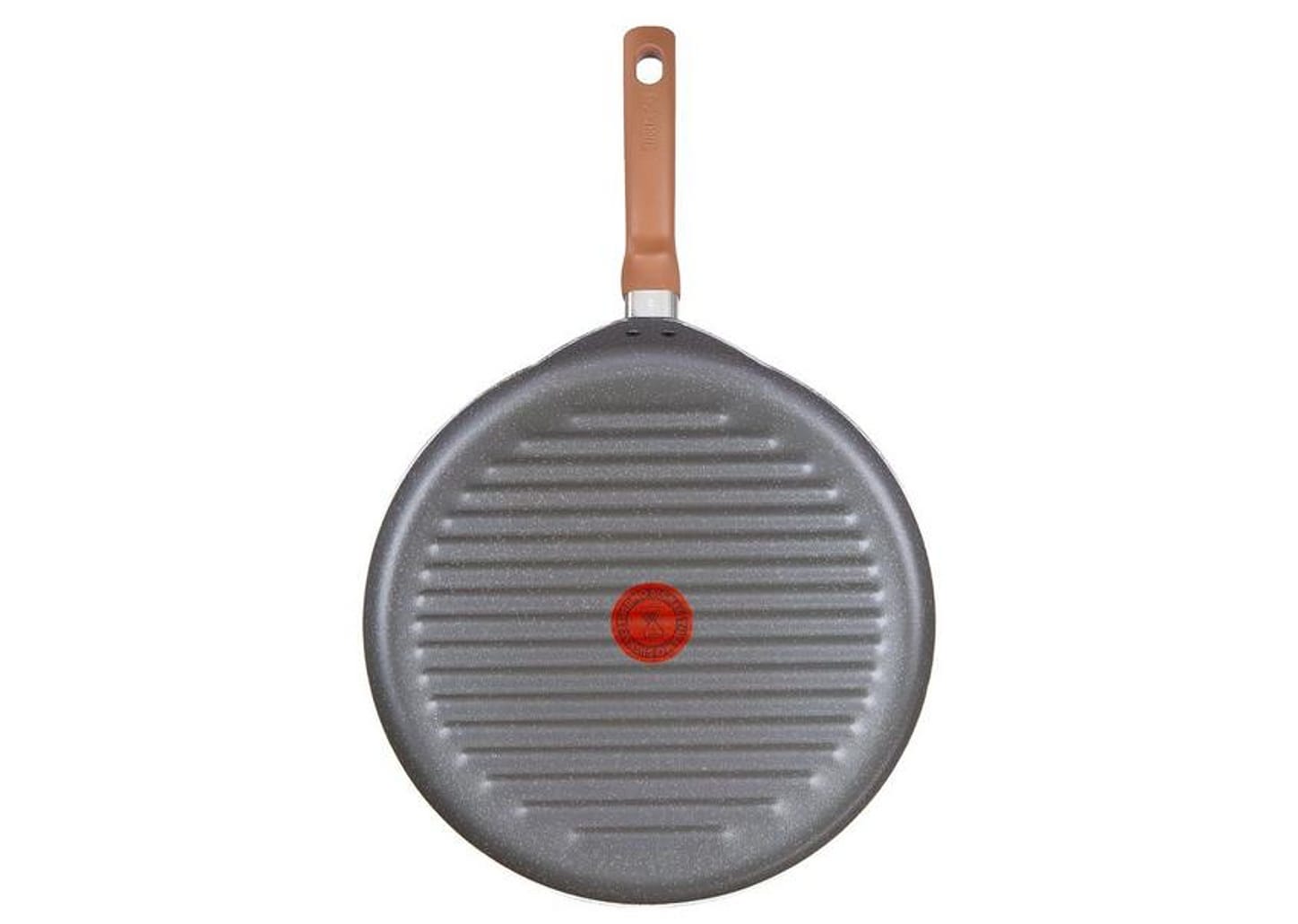 Frigideira Grill Antiaderente Rochedo de Alumínio Ondulada Natural Stone Cinza Claro 30cm