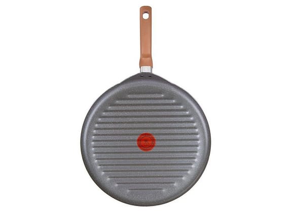 Frigideira Grill Antiaderente Rochedo de Alumínio Ondulada Natural Stone Cinza Claro 30cm