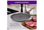 Frigideira Grill Antiaderente Rochedo de Alumínio Ondulada Natural Stone Cinza Claro 30cm