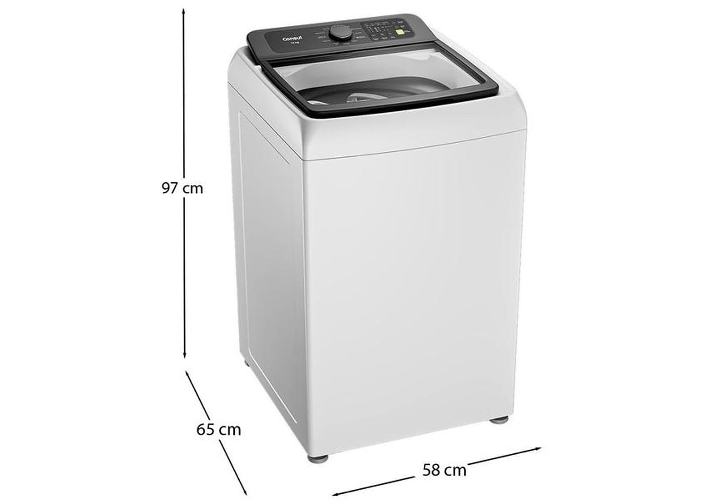 Lavadora de Roupas Consul 14kg Cesto Inox 12 programas Branco CWN14AB