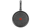 Frigideira Grill Antiaderente Rochedo de Alumínio Chapa Ondulada Stone Pro Preto e Cinza 30cm