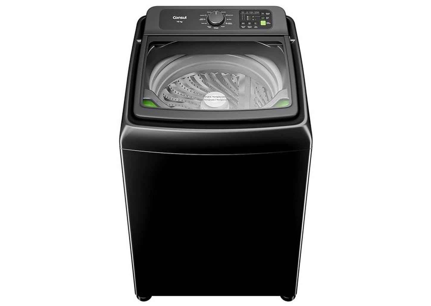 Lavadora de Roupas Consul 16kg Cesto Inox 12 Programas Cinza CWN16A9