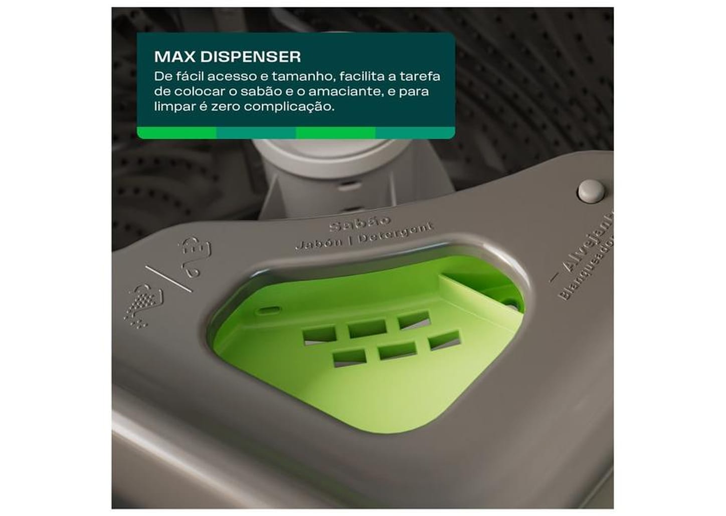 Lavadora de Roupas Consul 16kg Cesto Inox 12 Programas Cinza CWN16A9