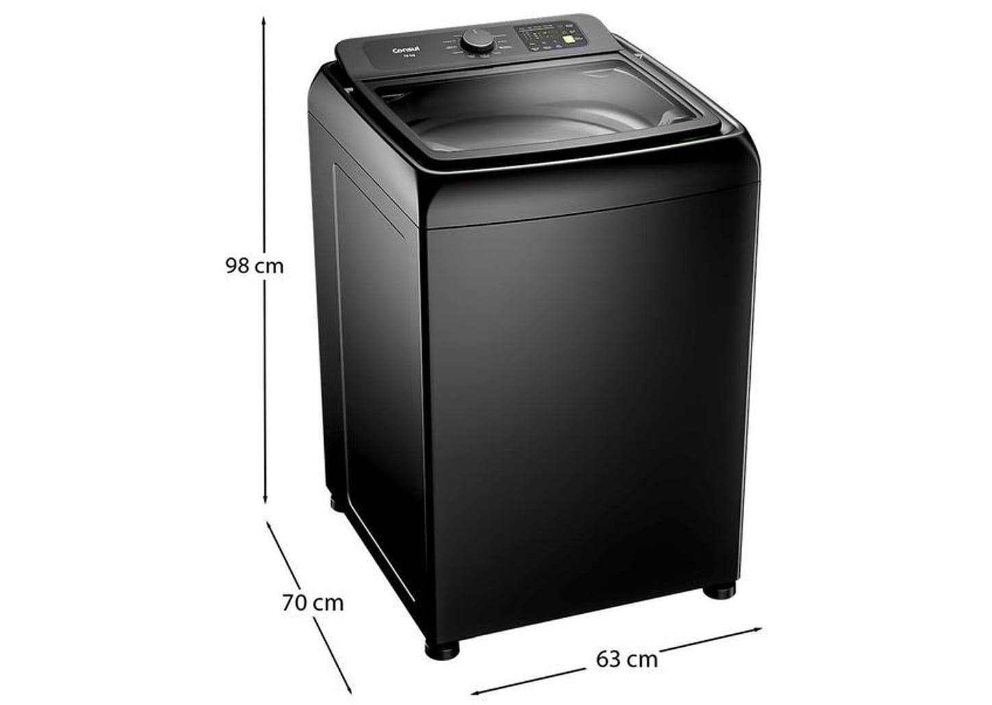 Lavadora de Roupas Consul 16kg Cesto Inox 12 Programas Cinza CWN16A9