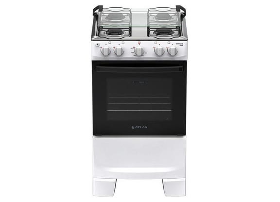 Fogão 4 Bocas Atlas Branco Mônaco Plus