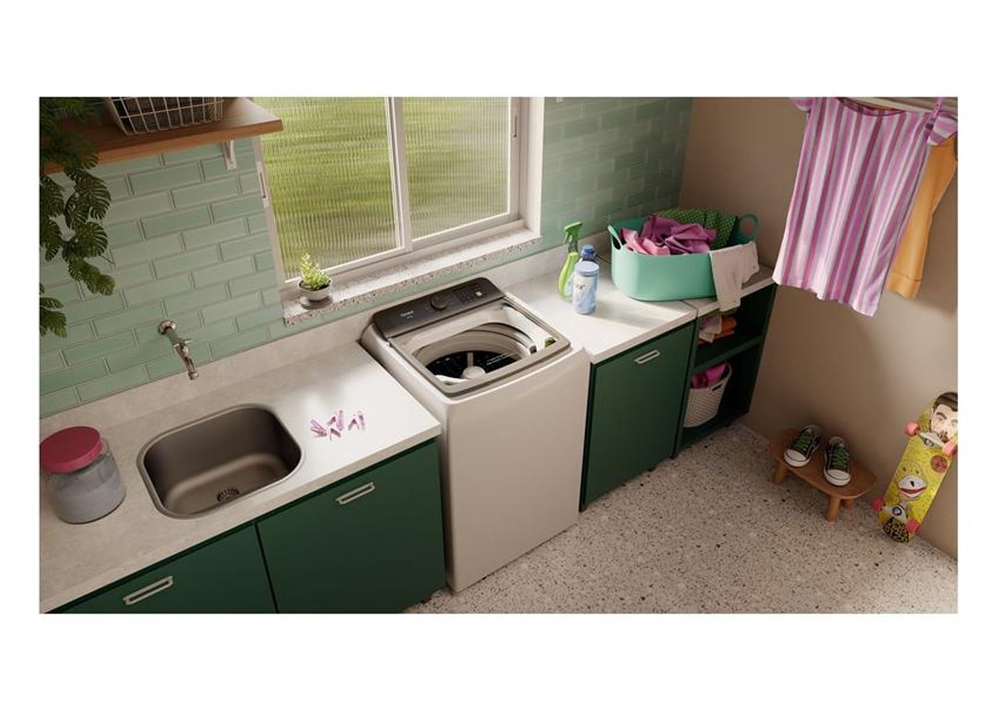 Lavadora de Roupas Consul 16kg Cesto Inox 12 programas Branco CWN16AB