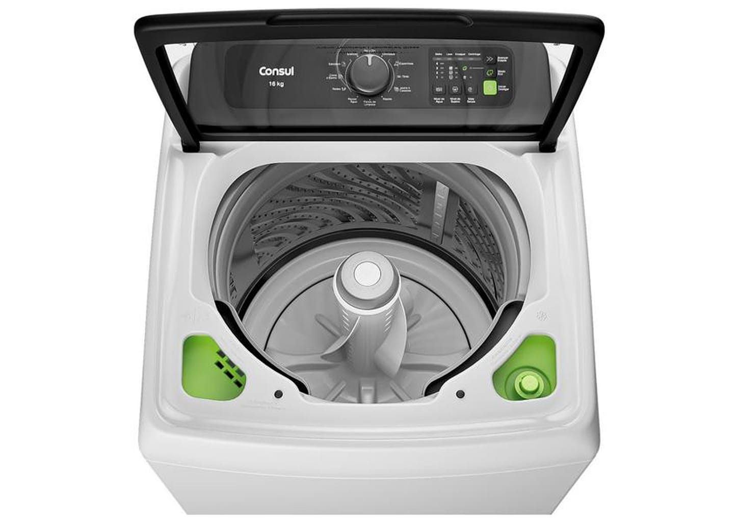 Lavadora de Roupas Consul 16kg Cesto Inox 12 programas Branco CWN16AB