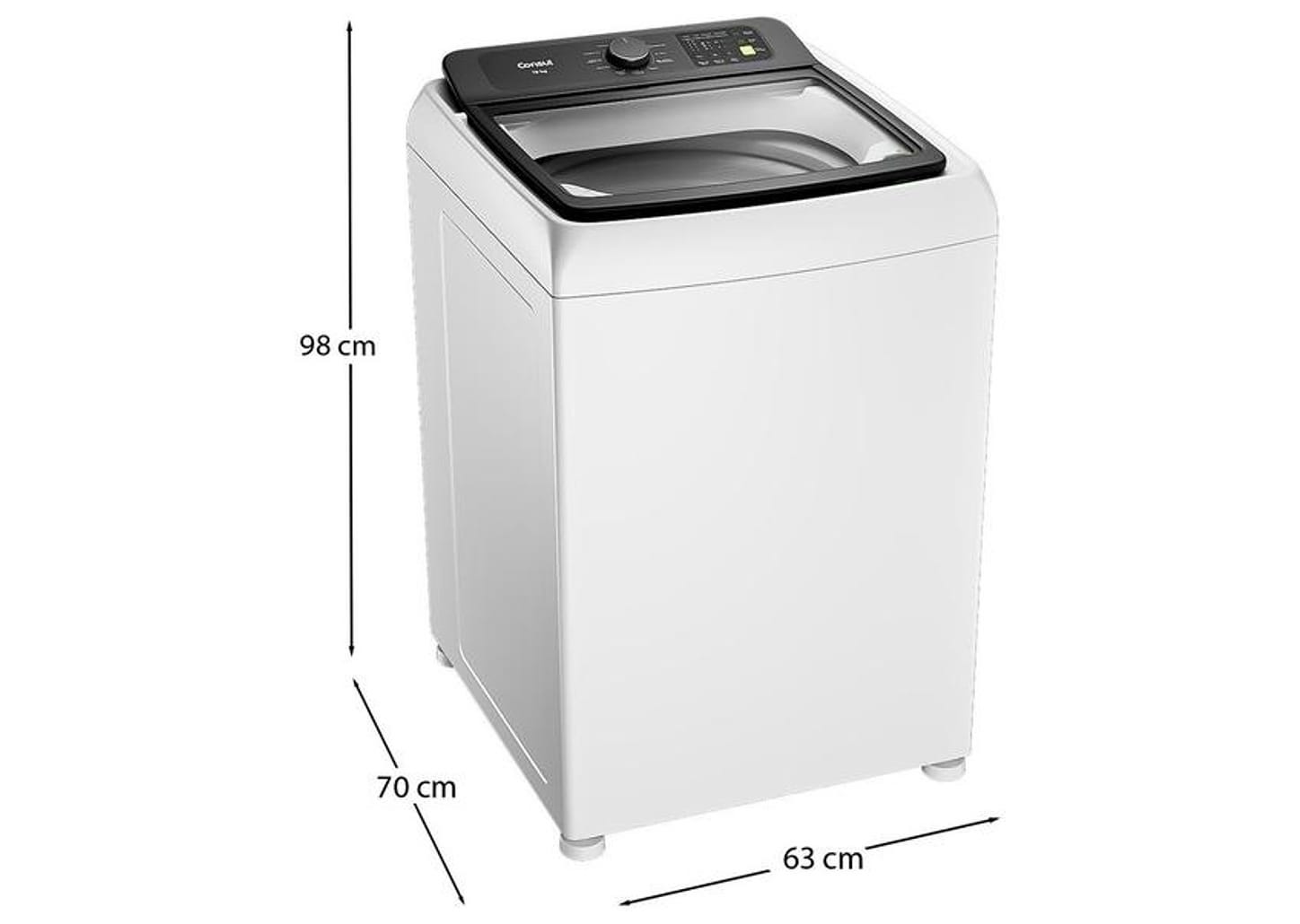 Lavadora de Roupas Consul 16kg Cesto Inox 12 programas Branco CWN16AB
