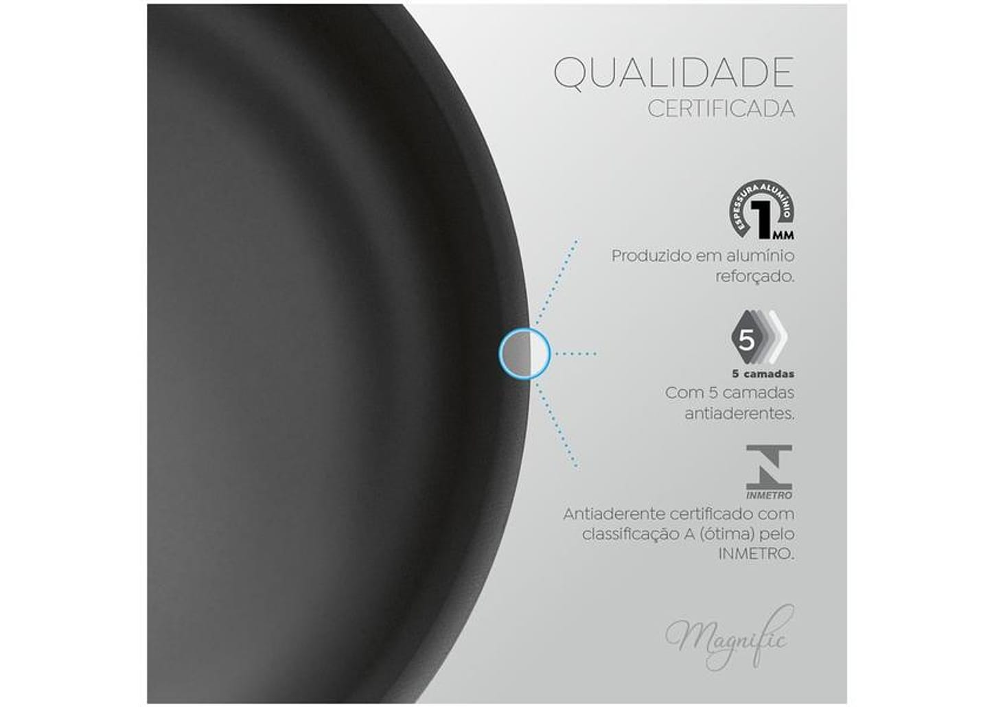 Cuscuzeira Panelux de Alumínio Antiaderente Magnific 800ml 10cm